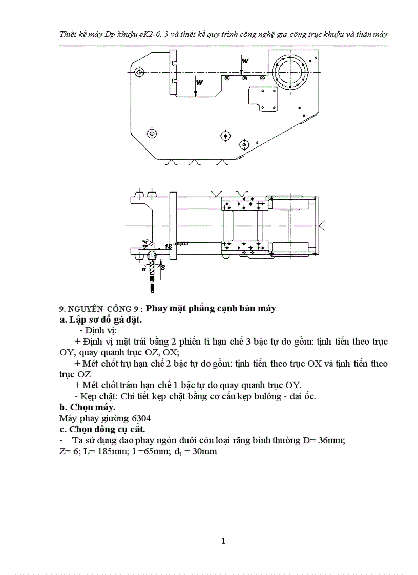 image for page Thiết kế máy ép khuỷu eK và thiết kế quy trình ng nghệ gia ng trục khuỷu và thân máy
