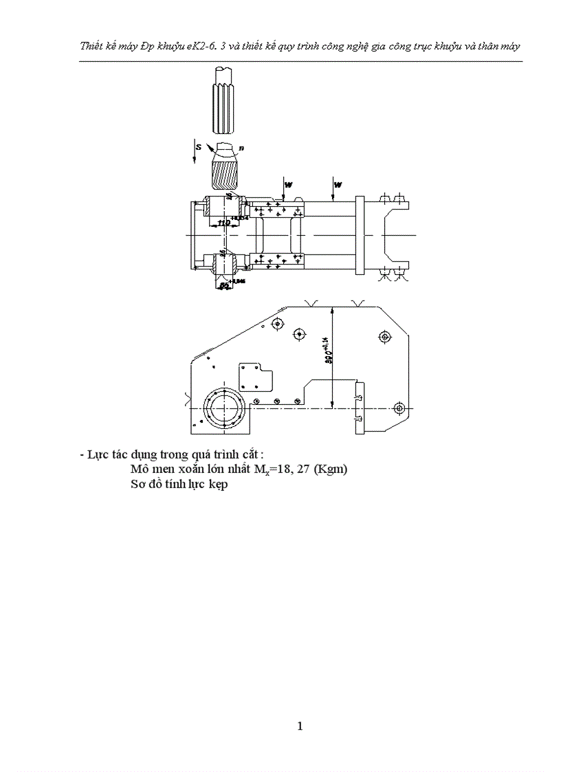 image for page Thiết kế máy ép khuỷu eK và thiết kế quy trình ng nghệ gia ng trục khuỷu và thân máy