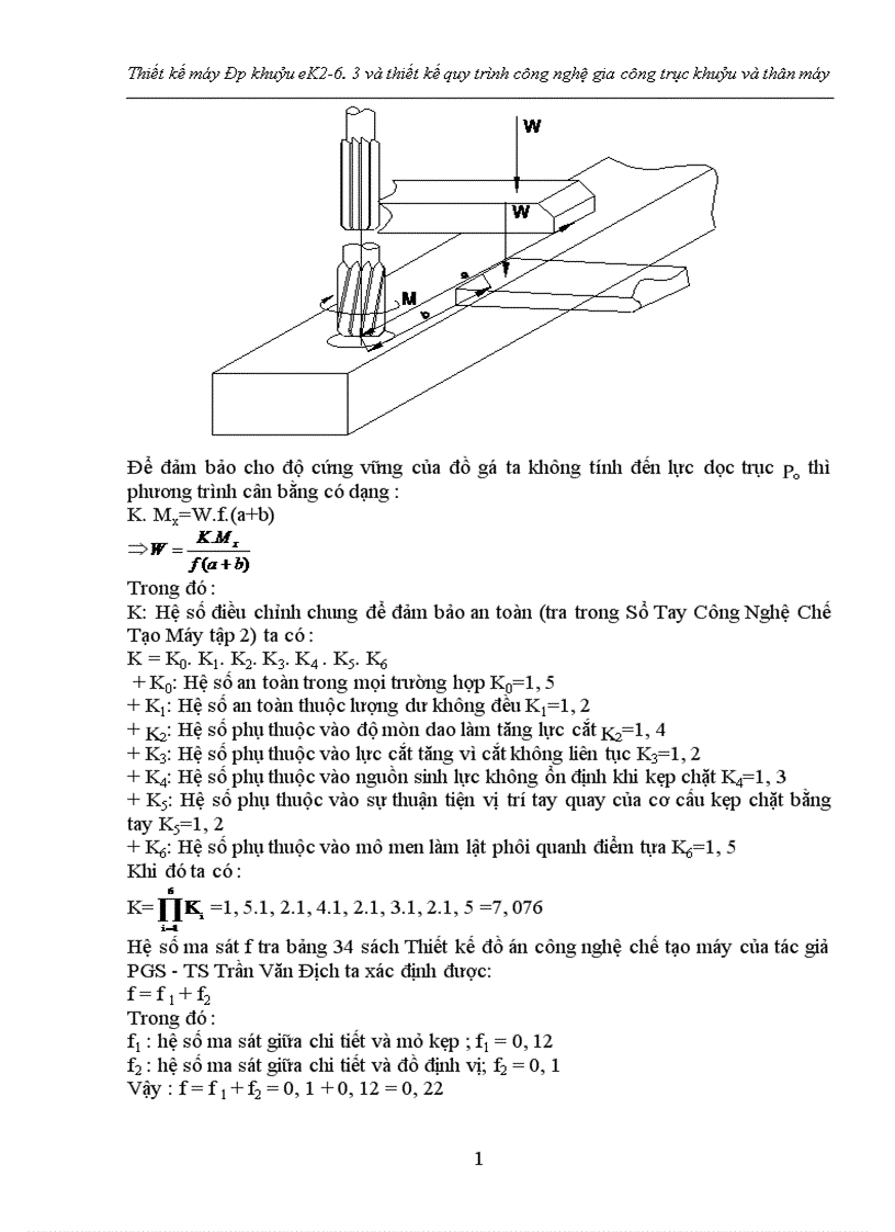 image for page Thiết kế máy ép khuỷu eK và thiết kế quy trình ng nghệ gia ng trục khuỷu và thân máy
