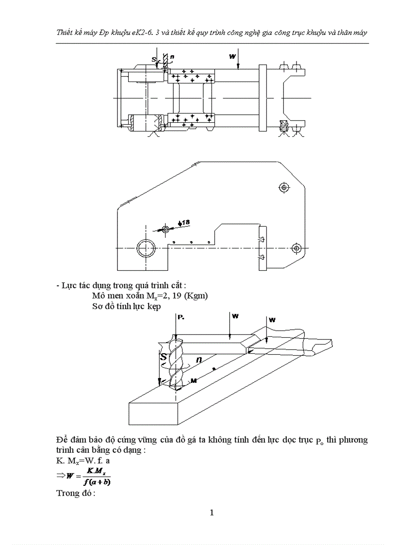 image for page Thiết kế máy ép khuỷu eK và thiết kế quy trình ng nghệ gia ng trục khuỷu và thân máy