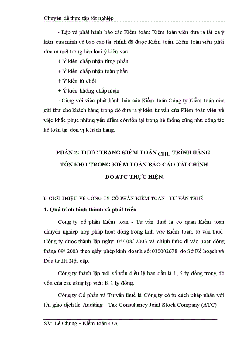 image for page Hoàn thiện Kiểm toán chu trình hàng tồn kho trong Kiểm toán báo cáo tài chính tại Công ty cổ phần Kiểm toán Tư vấn thuế 1