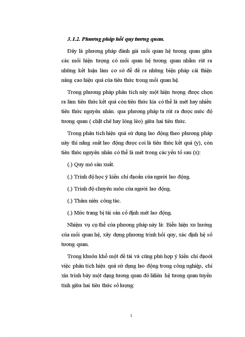 image for page Sử dụng một số phương pháp thống kê phân tích hiệu quả sử dụng lao động trong Công nghiệp 1