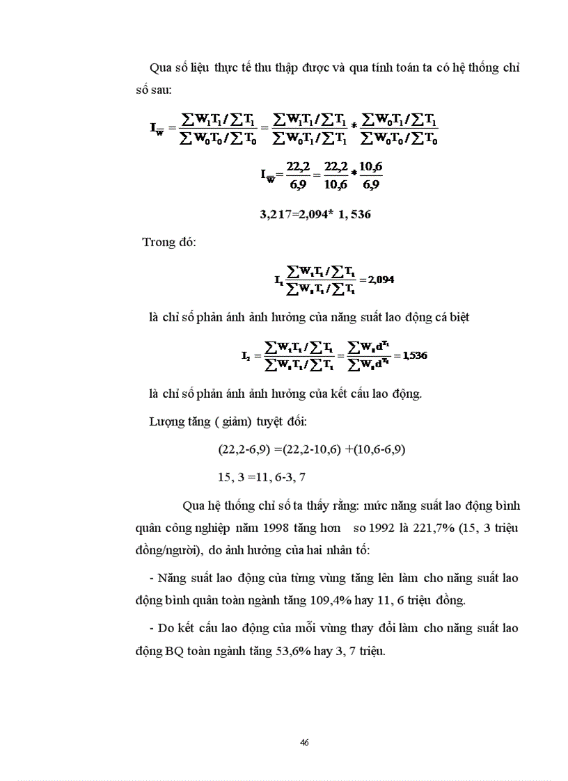 image for page Sử dụng một số phương pháp thống kê phân tích hiệu quả sử dụng lao động trong Công nghiệp 1