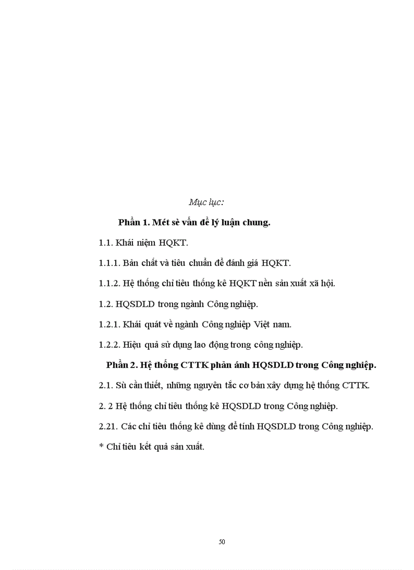 image for page Sử dụng một số phương pháp thống kê phân tích hiệu quả sử dụng lao động trong Công nghiệp 1