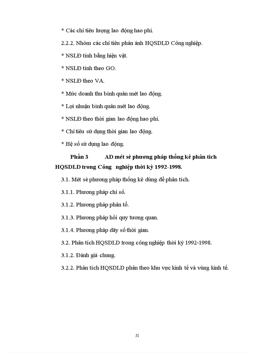 image for page Sử dụng một số phương pháp thống kê phân tích hiệu quả sử dụng lao động trong Công nghiệp 1