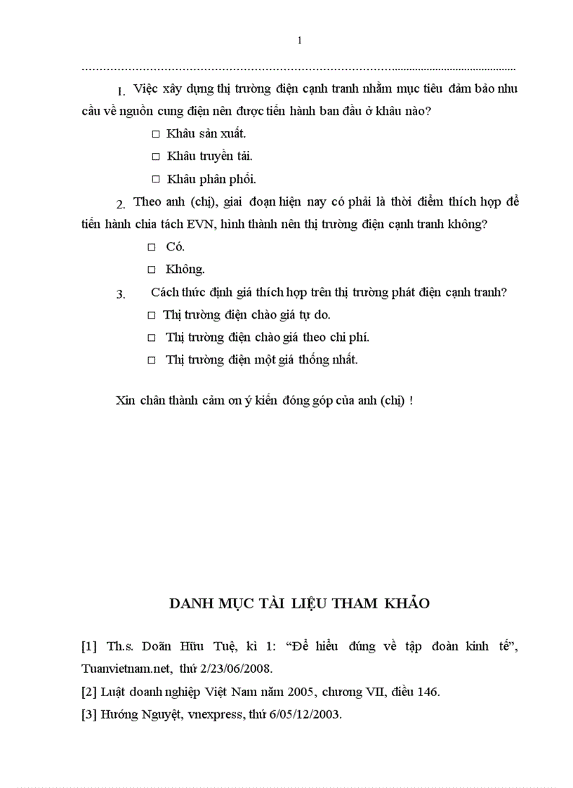image for page Bài học kinh nghiệm và một số kiến nghị nhằm lựa chọn mô hình cho thị trường điện lực cạnh tranh ở Việt Nam