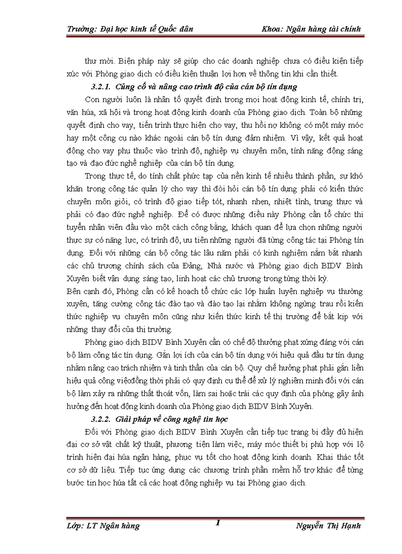 image for page Giải pháp mở rộng tín dụng đối với các doanh nghiệp nhỏ và vừa tại phòng giao dịch bidv bình xuyên chi nhánh vĩnh phúc 1