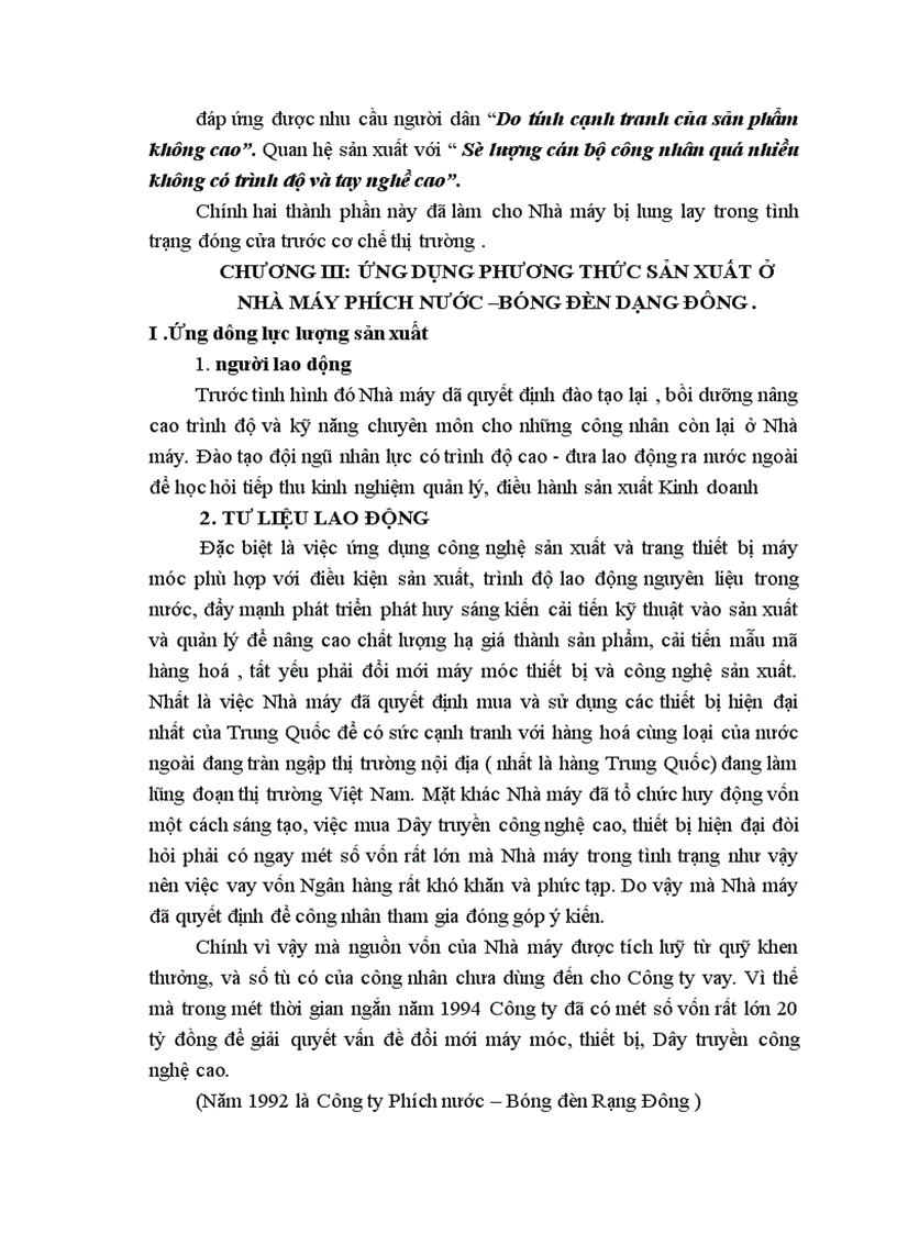 image for page Vận dụng lý luận phương thức sản xuất phân tích nhà máy phích nước bóng đèn rạng đông 1
