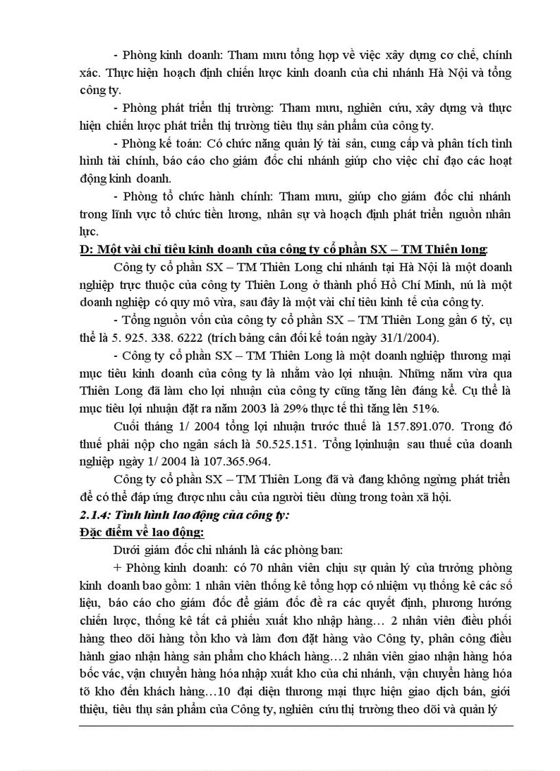 image for page Tổ chức công tác bán hàng và xác định kết quả bán hàng tại công ty cổ phần SX TM Thiên Long chi nhánh tại Hà Nội 1