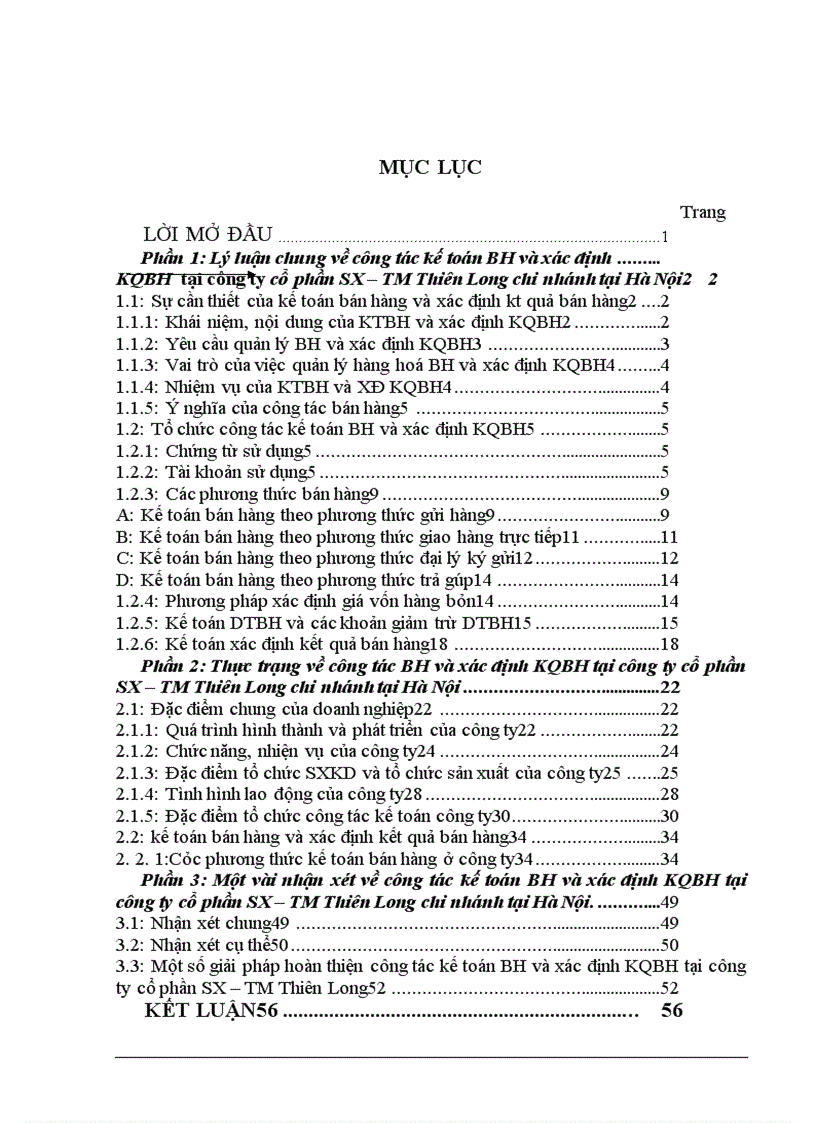 image for page Tổ chức công tác bán hàng và xác định kết quả bán hàng tại công ty cổ phần SX TM Thiên Long chi nhánh tại Hà Nội 1
