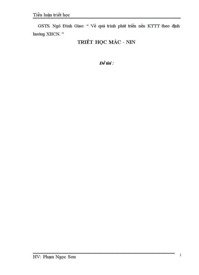 image for page Vận dụng quan điểm trong triết học Mác Lê Nin để phân tích quá trình chuyển đổi sang nền kinh tế thị trường ở Việt Nam 1