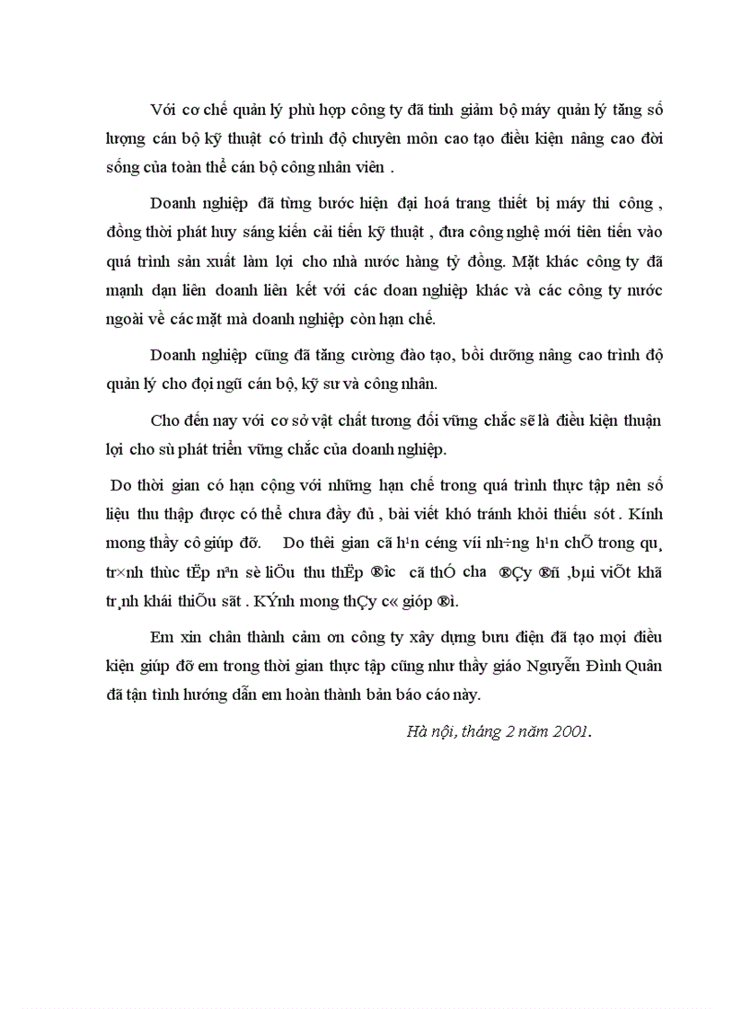 image for page Báo cáo thực tập tổng hợp của Công ty xây dựng Bưu điện