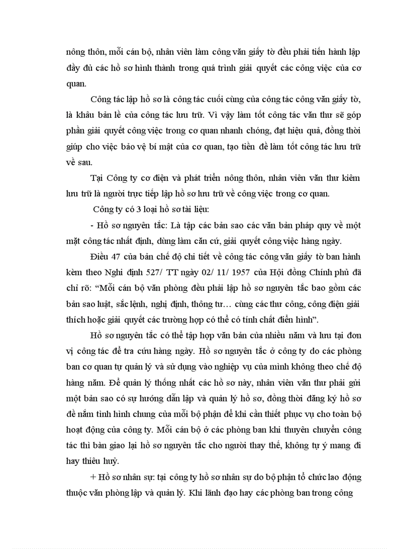 image for page Một số biện pháp nâng cao hiệu quả Công tác Văn thư Lưu trữ ở Công ty Cơ điện và phát triển nông thôn 1