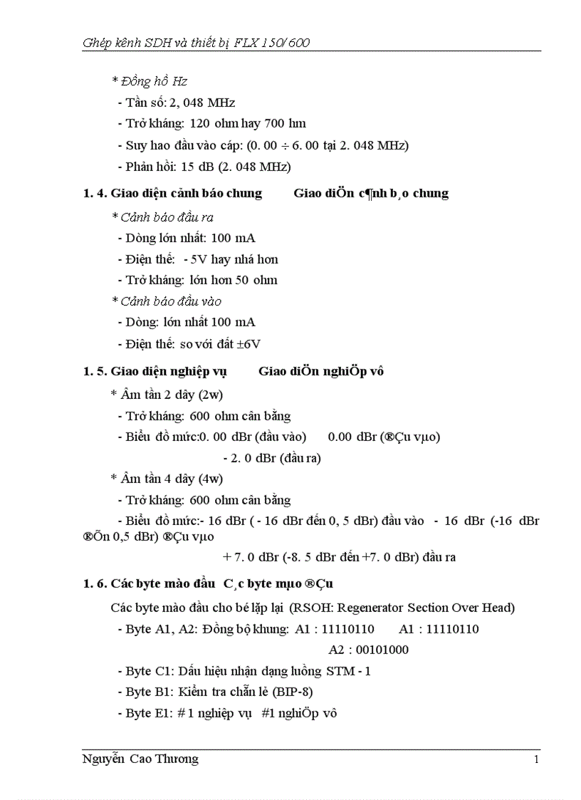 image for page Ghép kênh SDH và thiết bị FLX