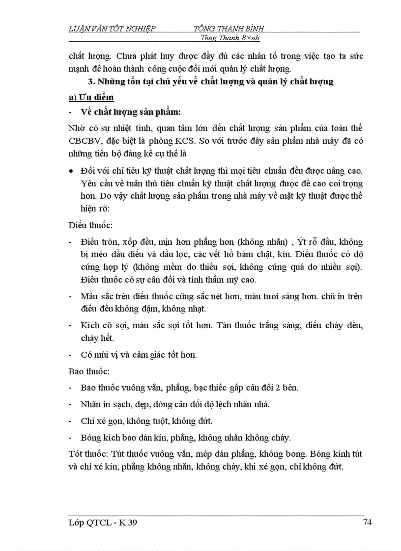 image for page Một số biện pháp nhằm đổi mới và hoàn thiện công tác QLCL ở Nhà máy Thuốc lá Thanh Hoá 1