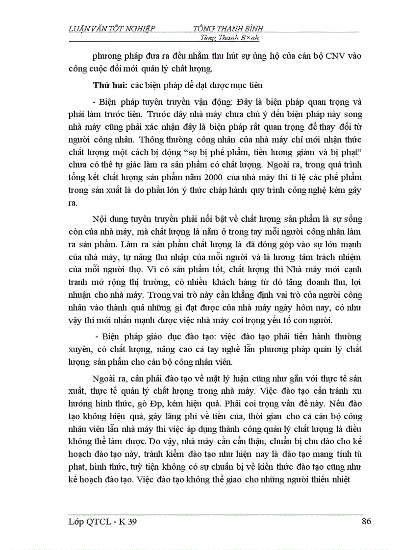 image for page Một số biện pháp nhằm đổi mới và hoàn thiện công tác QLCL ở Nhà máy Thuốc lá Thanh Hoá 1