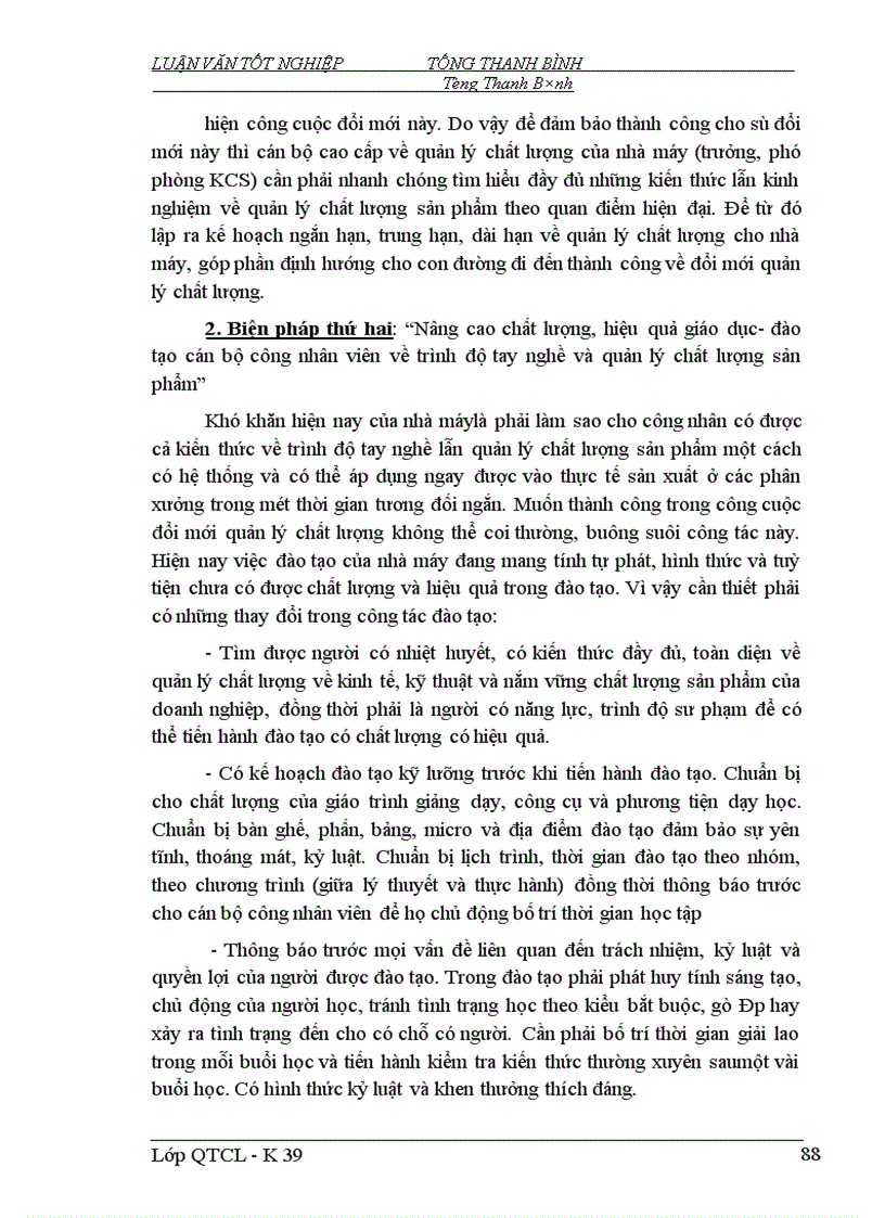 image for page Một số biện pháp nhằm đổi mới và hoàn thiện công tác QLCL ở Nhà máy Thuốc lá Thanh Hoá 1
