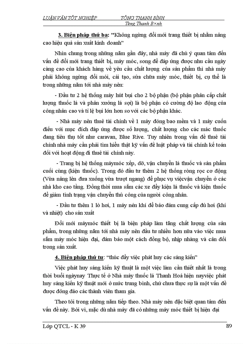 image for page Một số biện pháp nhằm đổi mới và hoàn thiện công tác QLCL ở Nhà máy Thuốc lá Thanh Hoá 1