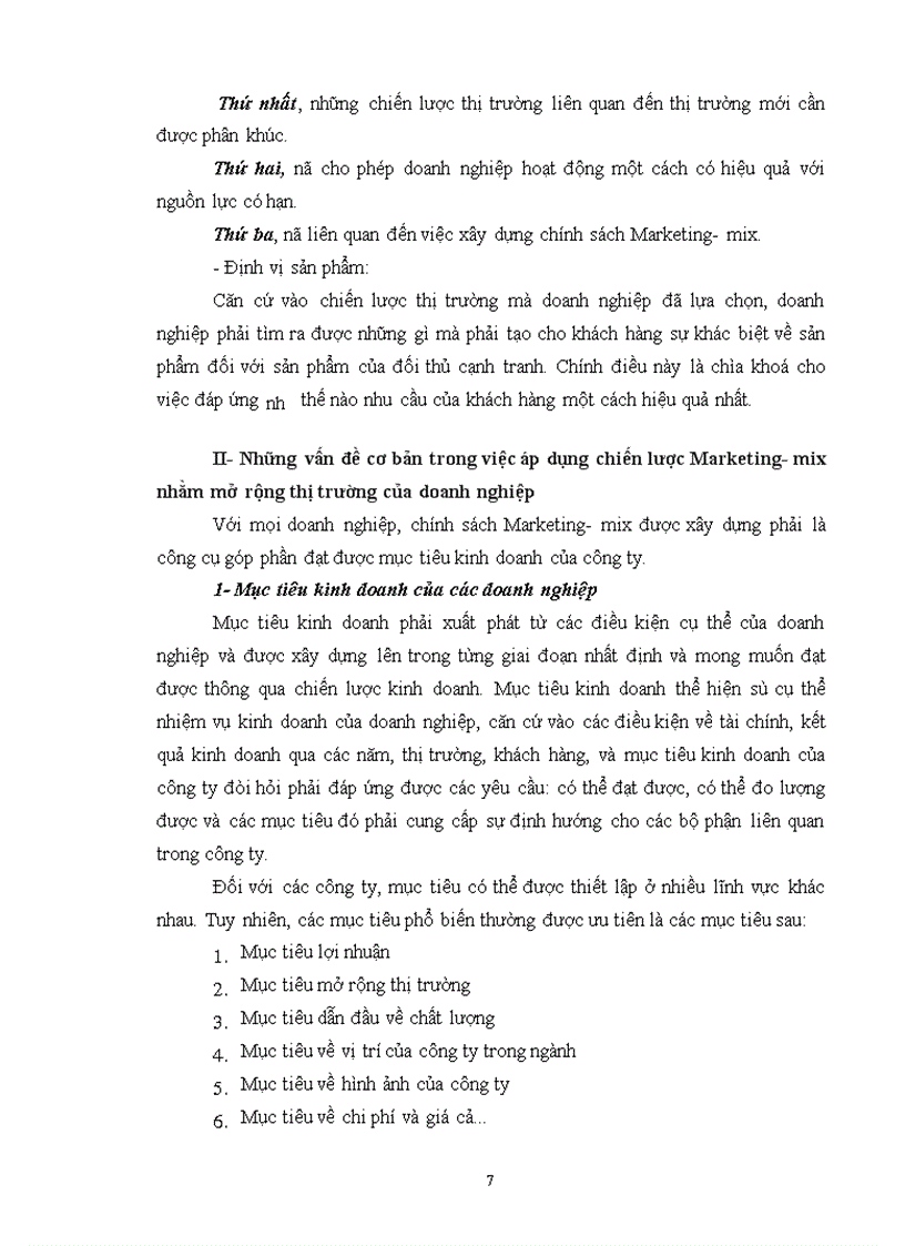image for page Chiến lược Marketing mix với việc mở rộng thị trường của Công ty Kính Đáp Cầu Bắc Ninh 1