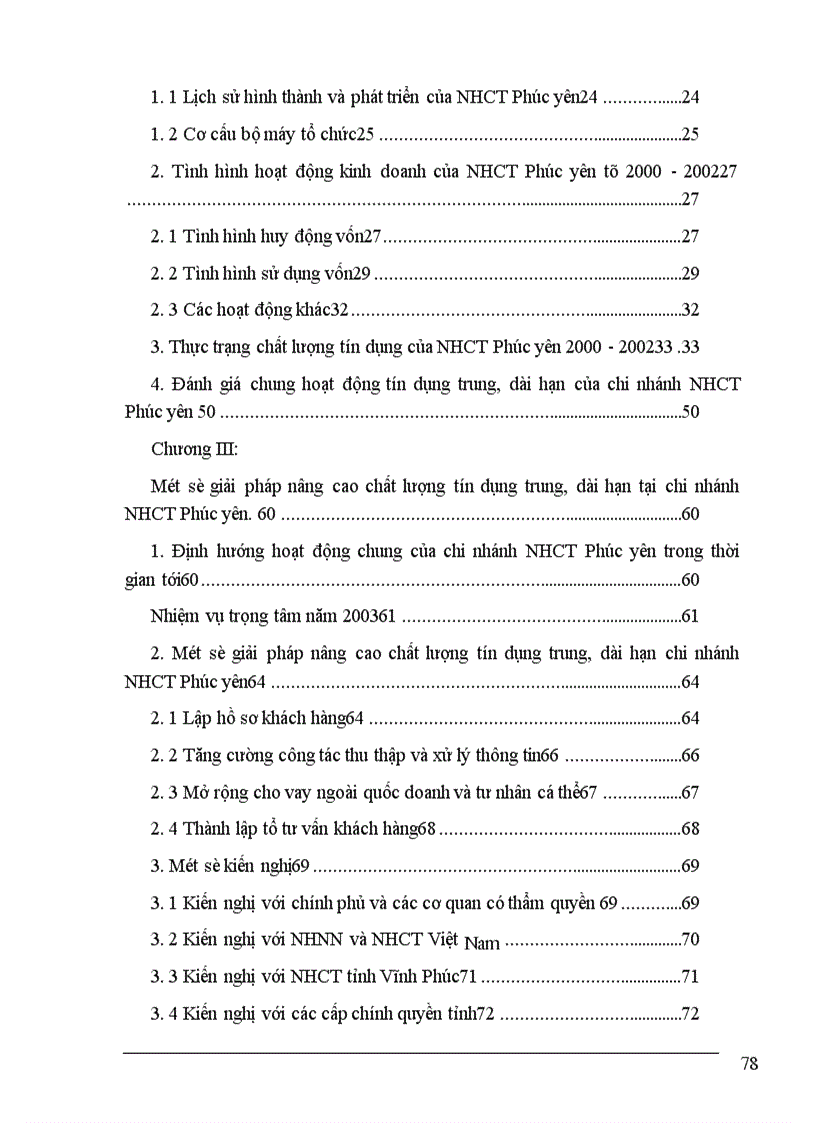 image for page Một số giải pháp nâng cao chất lượng tín dụng trung dài hạn tại Ngân hàng Công thương Phúc Yên 1