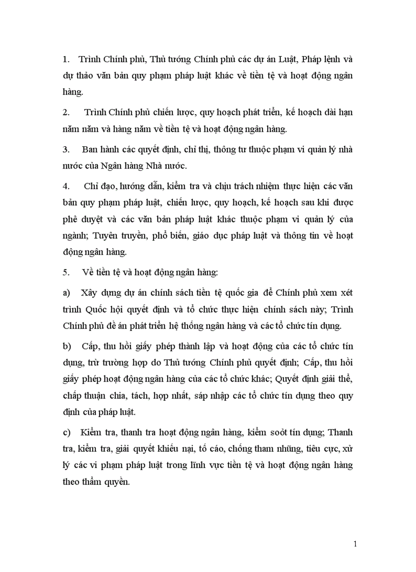 Phân tích thực trạng hoạt động của Ngân hàng Nhà nước Việt Nam giải pháp để hoàn thiện đối với hoạt động của Ngân hàng Nhà nướcViệt Nam trong điều kiện Việt Nam tham gia WTO 1