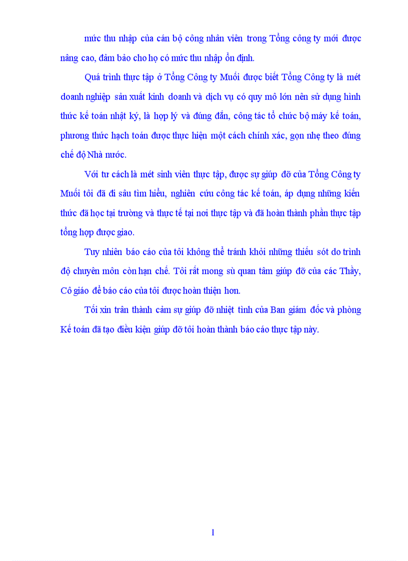 image for page Báo cáo thực tập tổng hợp tại Tổng Công ty Muối