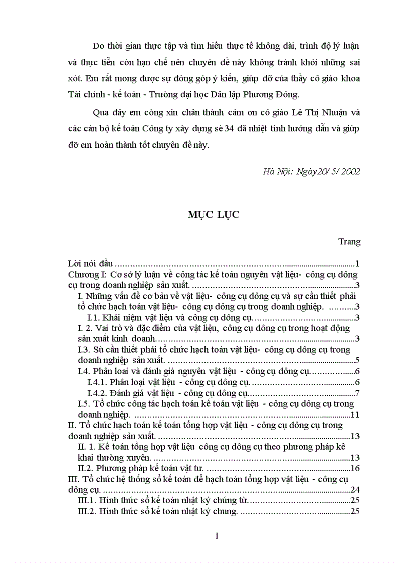 image for page Thực trạng về công tác kế toán vật liệu công cụ dụng cụ tại Công ty xây dựng số 34 Thanh xuân Bắc Hà Nội 1