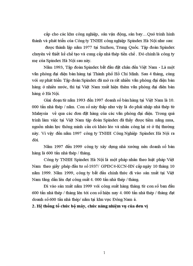 image for page Thực trạng công tác đào tạo và phát triển nhân sự của Công Ty TNHH Công Nghiệp Spindex Hà Nội Kết cấu đề tài gồm 2 phần Phần I