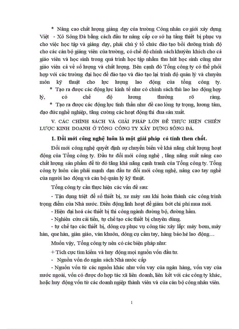 image for page Hoạch định chiến lược kinh doanh ở Tổng Công ty Xây dựng Sông Đà đến năm 2010