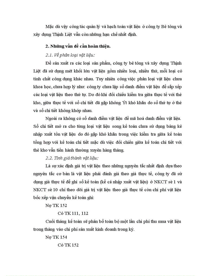 image for page Kế toán vật liệu tại công ty Bê tông và xây dựng Thịnh Liệt 1
