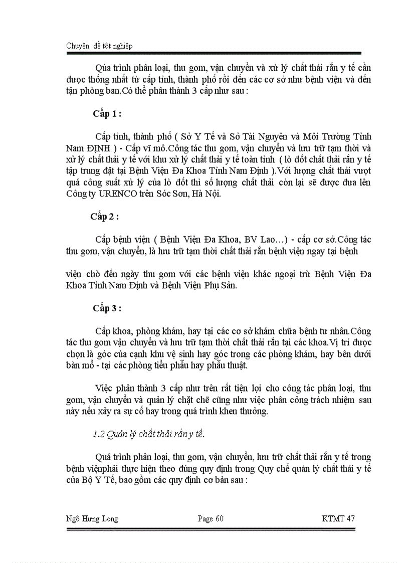 image for page Đánh giá thực trạng quản lý chất thải y tế nguy hại trên địa bàn Tỉnh Nam Định 1