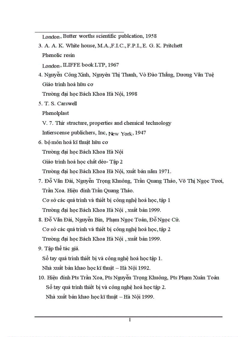 image for page Thiết kế dây chuyền sản xuất nhựa phenolfomandehit dạng novolac theo phương pháp gián đoạn với năng suất 300 tấn năm