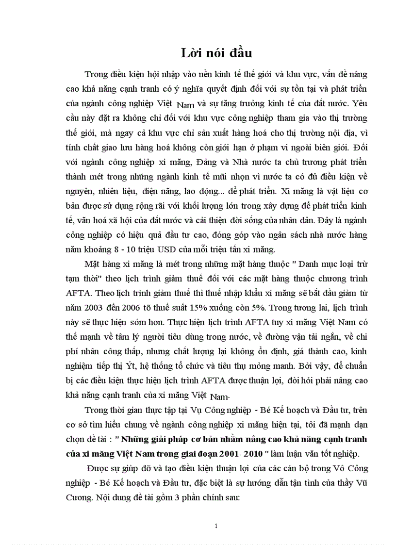 image for page Những giải pháp cơ bản nhằm nâng cao khả năng cạnh tranh của xi măng Việt Nam trong giai đoạn 2001 2010