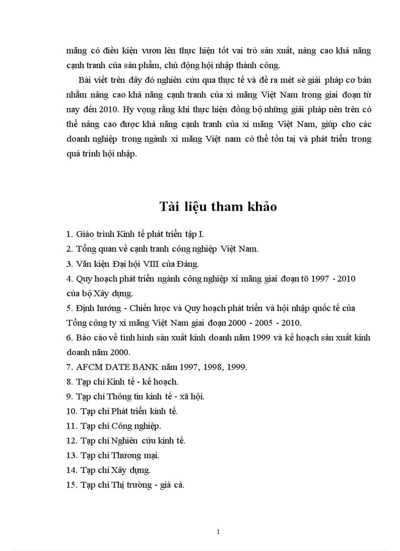image for page Những giải pháp cơ bản nhằm nâng cao khả năng cạnh tranh của xi măng Việt Nam trong giai đoạn 2001 2010