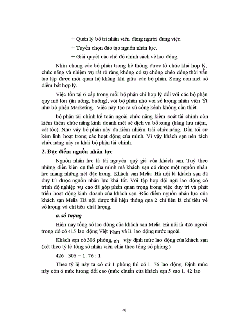image for page Quản trị nhân lực tại khách sạn Melia Hà nội Thực trạng và giải pháp 1