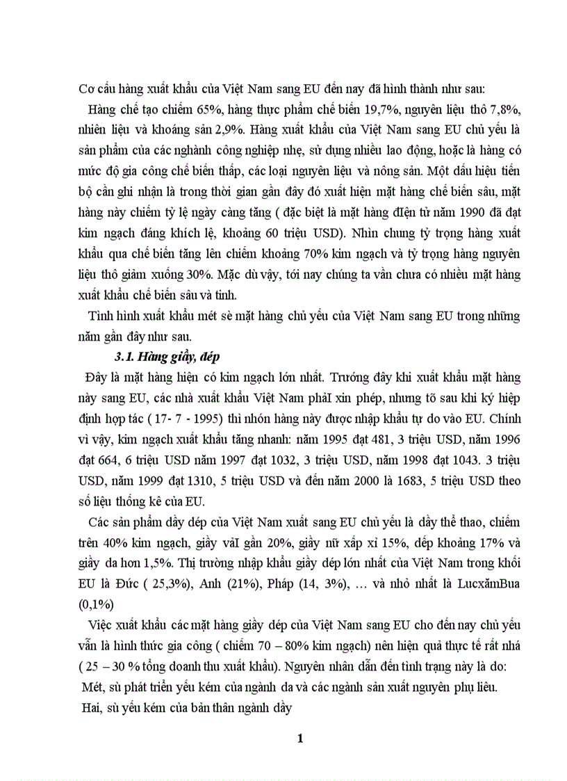 image for page Một số giải pháp thúc đẩy hoạt động xuất khẩu hàng hoá của Việt Nam sang thị trường EU giai đoạn 2001 2010