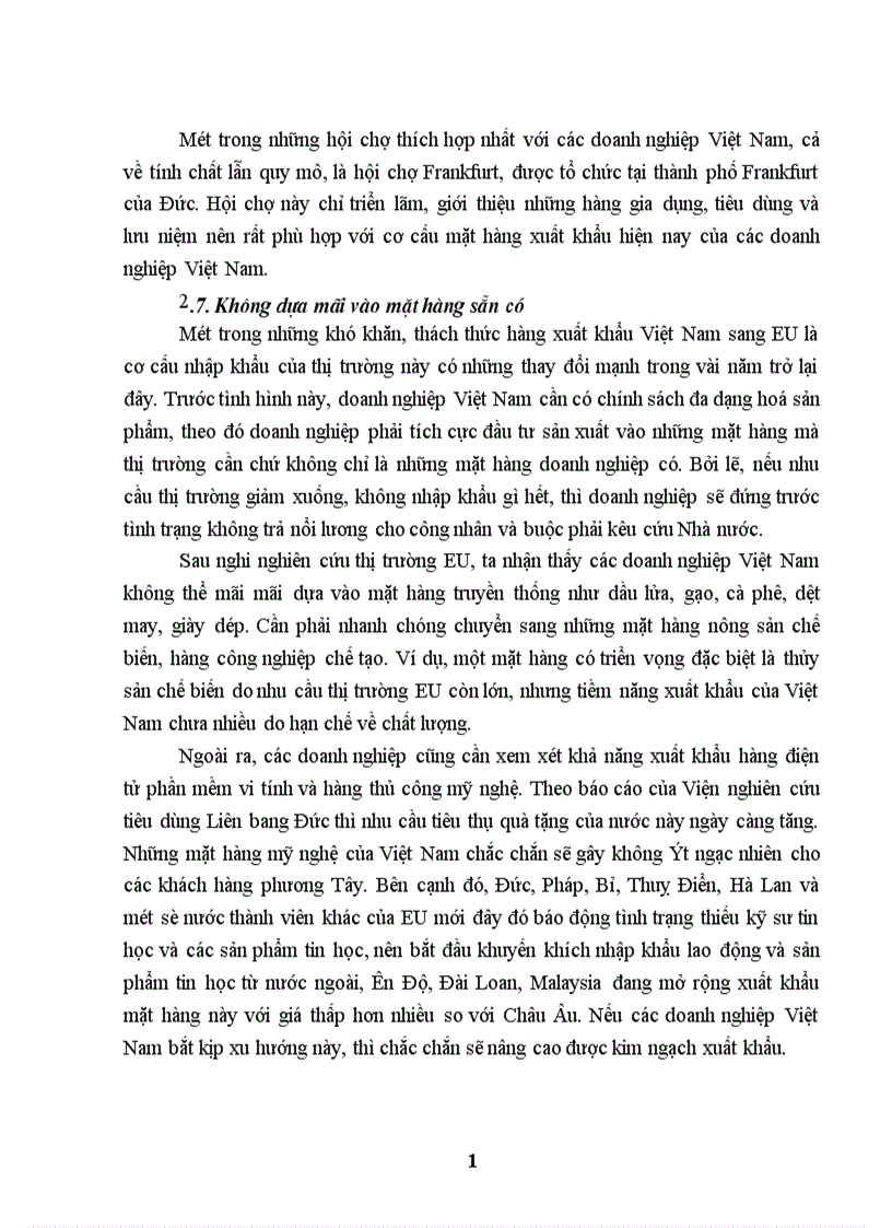 image for page Một số giải pháp thúc đẩy hoạt động xuất khẩu hàng hoá của Việt Nam sang thị trường EU giai đoạn 2001 2010