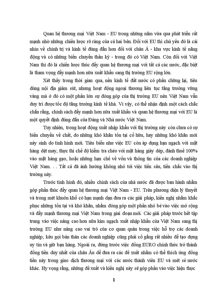 image for page Một số giải pháp thúc đẩy hoạt động xuất khẩu hàng hoá của Việt Nam sang thị trường EU giai đoạn 2001 2010