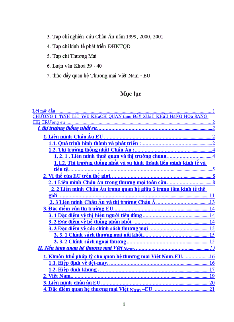 image for page Một số giải pháp thúc đẩy hoạt động xuất khẩu hàng hoá của Việt Nam sang thị trường EU giai đoạn 2001 2010