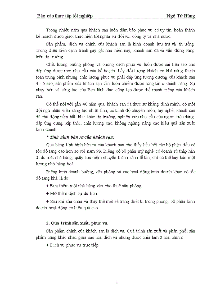 image for page Báo cáo thực tập tại khách sạn Dân Chủ