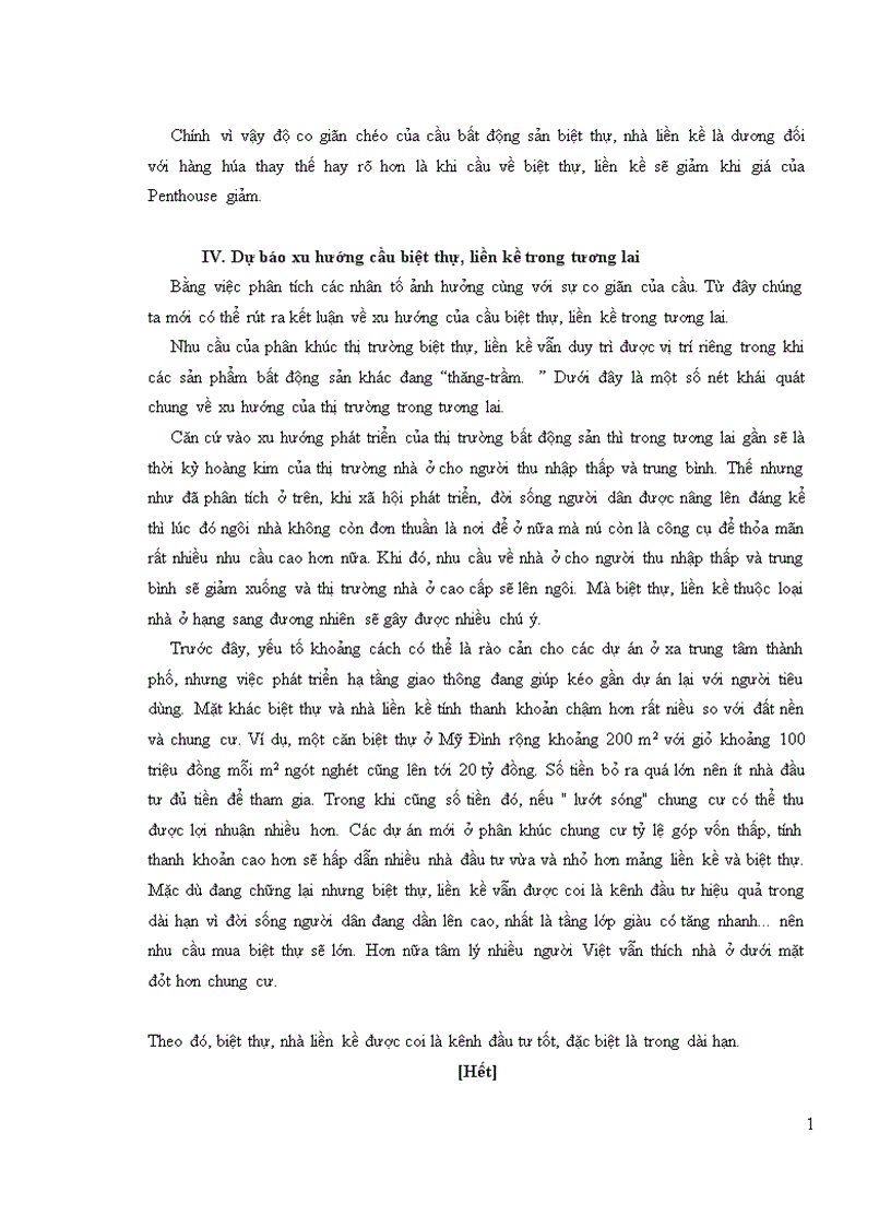 image for page Dự báo cầu phân khúc biệt thự liền kề thị trường Hà Nội 1