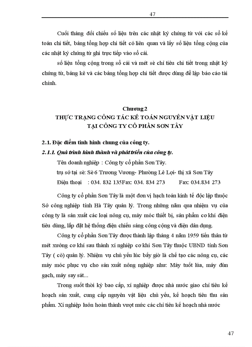 image for page Hoàn thiện công tác kế toán nguyên vật liệu tại Công ty cổ phần Sơn Tây Tỉnh Hà Tây 1