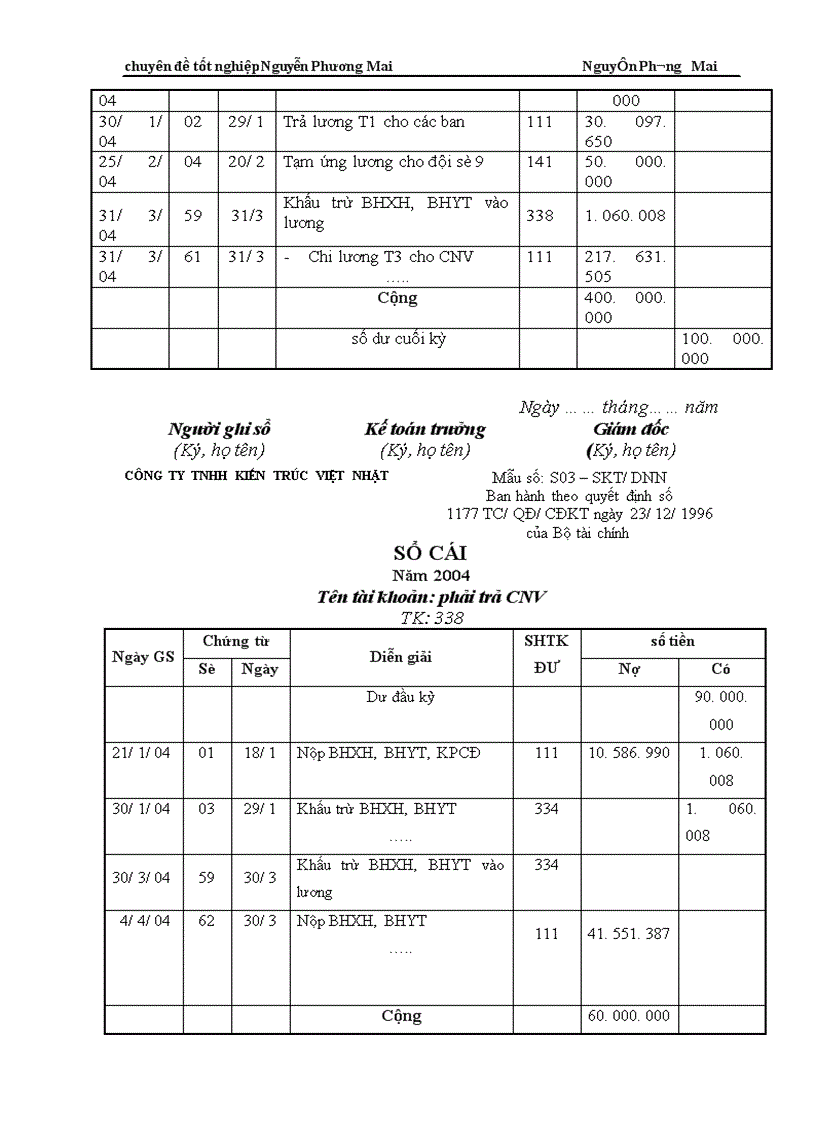 image for page Kế toán tiền lương và các khoản trích theo lương ở Công ty TNHH Kiến trúc Việt Nhật 1