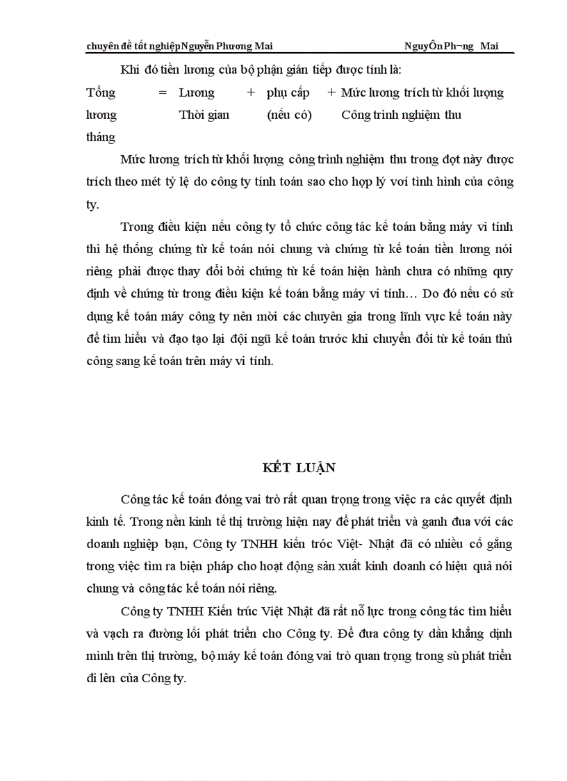 image for page Kế toán tiền lương và các khoản trích theo lương ở Công ty TNHH Kiến trúc Việt Nhật 1