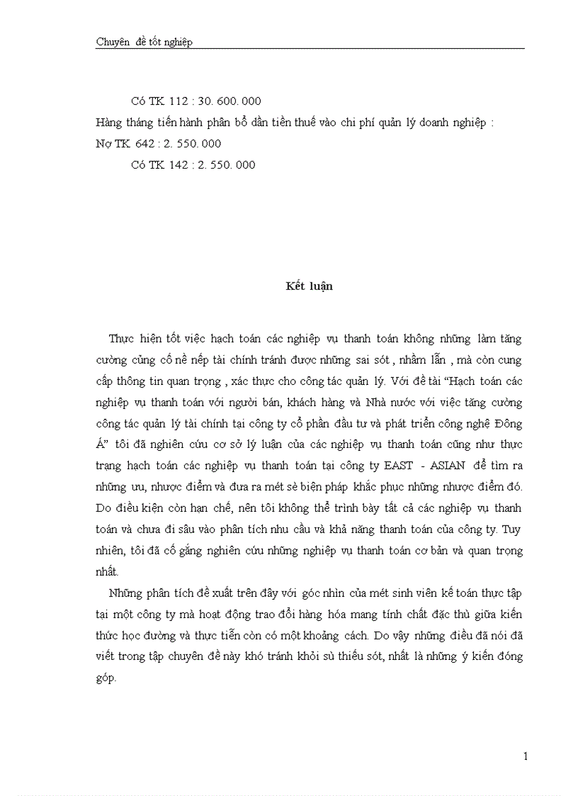 image for page Hạch toán các nghiệp vụ thanh toán với người bán khách hàng và Nhà nước với việc tăng cường quản lý tài chính tại công ty cổ phần đầu tư và phát triển công nghệ Đông á 1