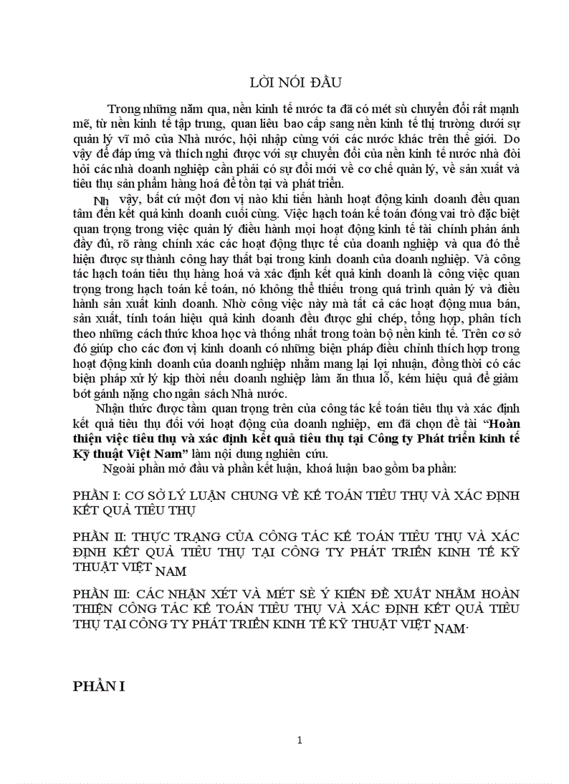 image for page Hoàn thiện việc tiêu thụ và xác định kết quả tiêu thụ tại Công ty Phát triển kinh tế Kỹ thuật Việt Nam 1