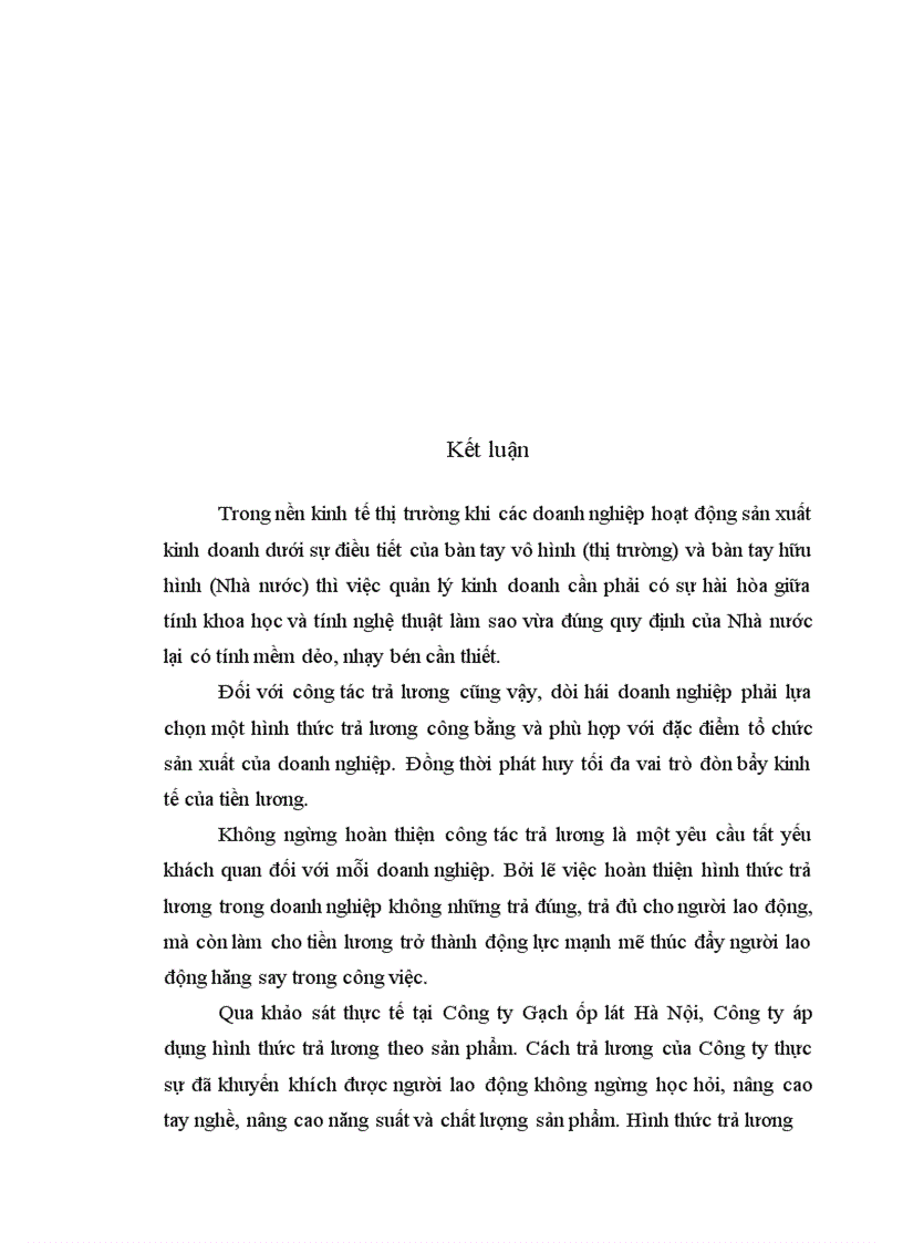 image for page Một số giải pháp góp phần hoàn thiện các hình thức trả lương tại Công ty gạch ốp lát Hà nội 1