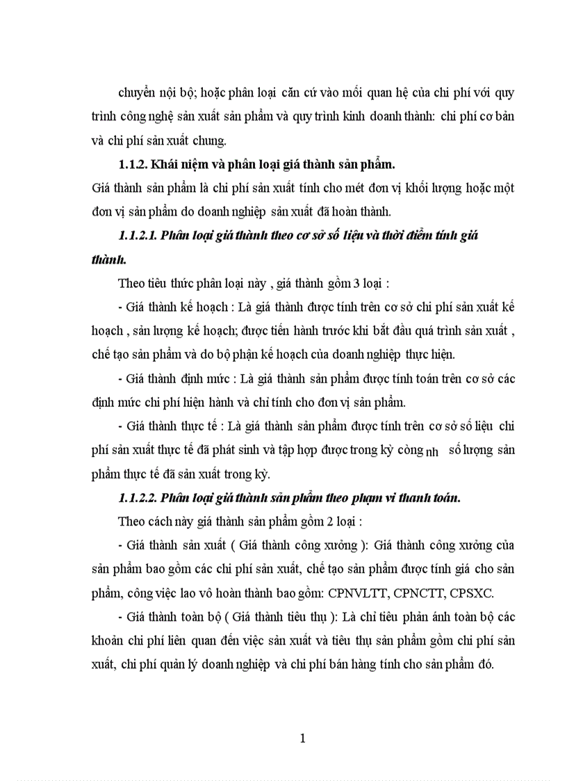 Kế toàn chi phí sản xuất và tính giá thành sản phẩm tại Công ty Cơ Khí Hà Nội 1