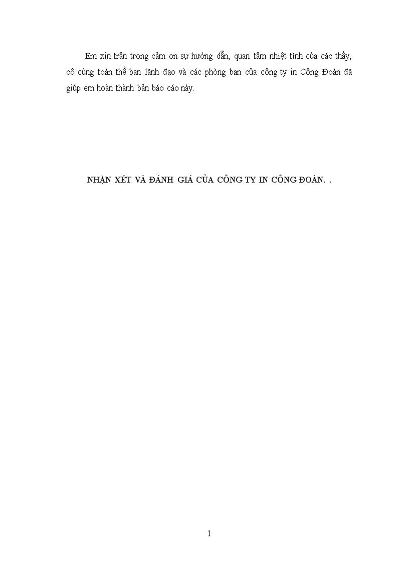 image for page Báo cáo thực tập tại công ty in Công đoàn 1