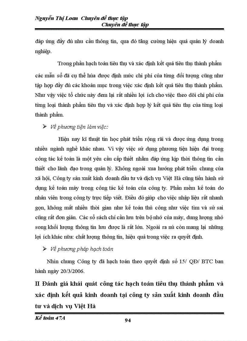 image for page Hoàn thiện hạch toán tiêu thụ thành phẩm và xác định kết quả kinh doanh tại công ty sản xuất kinh doanh đầu tư và dịch vụ Việt Hà 1